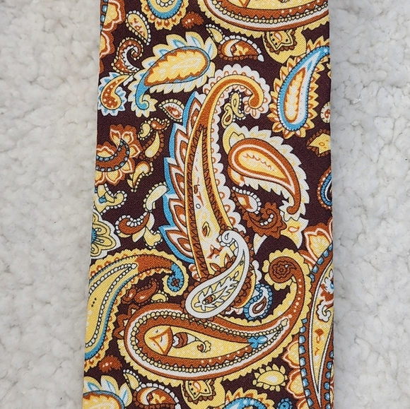 The Brothers @ Otaa Handmade Brown and Yellow Paisley Tie - Picture 7 of 9